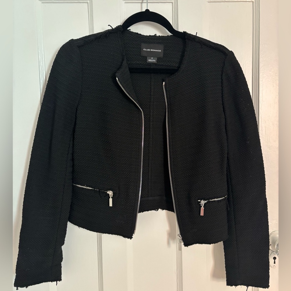 Club Monaco Black Blazer Sleek Suit Jacket